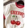 image:imageRoseSeek Girls Cherry Shirt Short Sleeve Colorblock Graphic Tees Cute Summer Shirts Y2k Aesthetic ClothesWhite