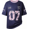 image:imageRoseSeek Girls Clothing Sets Number Graphic Short Sleeve Jersey Shirts and Bow Flare Leggings Y2K OutfitsRoyal Blue