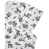 image:imageRoseSeek Girls Ditsy Floral Print Lace T Shirt Short Sleeve Ribbed Ruched Cute Tee Shirts Summer TopsBlack and White