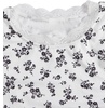 image:imageRoseSeek Girls Ditsy Floral Print Lace T Shirt Short Sleeve Ribbed Ruched Cute Tee Shirts Summer TopsBlack and White