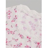 image:imageRoseSeek Girls Ditsy Floral Print Lace T Shirt Short Sleeve Ribbed Ruched Cute Tee Shirts Summer TopsFloral White