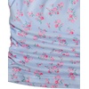 image:imageRoseSeek Girls Ditsy Floral Print Lace T Shirt Short Sleeve Ribbed Ruched Cute Tee Shirts Summer TopsLight Blue