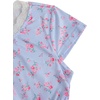 image:imageRoseSeek Girls Ditsy Floral Print Lace T Shirt Short Sleeve Ribbed Ruched Cute Tee Shirts Summer TopsLight Blue