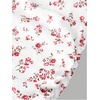 image:imageRoseSeek Girls Ditsy Floral Print Lace T Shirt Short Sleeve Ribbed Ruched Cute Tee Shirts Summer TopsRed