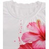 image:imageRoseSeek Girls Ditsy Floral Print Lace T Shirt Short Sleeve Ribbed Ruched Cute Tee Shirts Summer TopsRed Floral White