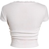 image:imageRoseSeek Girls Ditsy Floral Print Lace T Shirt Short Sleeve Ribbed Ruched Cute Tee Shirts Summer TopsRed Floral White