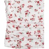 image:imageRoseSeek Girls Ditsy Floral Print Lace T Shirt Short Sleeve Ribbed Ruched Cute Tee Shirts Summer TopsRed and White