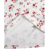 image:imageRoseSeek Girls Ditsy Floral Print Lace T Shirt Short Sleeve Ribbed Ruched Cute Tee Shirts Summer TopsRed and White