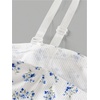 image:imageRoseSeek Girls Ditsy Floral Strapless Tube Top Cute Sleeveless Ruched Ribbed Bandeau TopsBlue