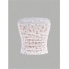 image:imageRoseSeek Girls Ditsy Floral Strapless Tube Top Cute Sleeveless Ruched Ribbed Bandeau TopsFloral Pink