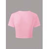 image:imageRoseSeek Girls Floral Graphic Crop Tops Tees Short Sleeve Crewneck Cute Slim Fit T Shirt Summer TopsBright Pink
