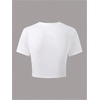 image:imageRoseSeek Girls Floral Graphic Crop Tops Tees Short Sleeve Crewneck Cute Slim Fit T Shirt Summer TopsFloral White
