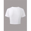 image:imageRoseSeek Girls Floral Graphic Crop Tops Tees Short Sleeve Crewneck Cute Slim Fit T Shirt Summer TopsWhite Floral Pink