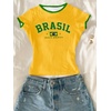 image:imageRoseSeek Girls Floral Graphic Crop Tops Tees Short Sleeve Crewneck Cute Slim Fit T Shirt Summer TopsYellow and Green