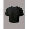 image:imageRoseSeek Girls Floral Hibiscus Graphic Tees Y2K Short Sleeve Crew Neck Casual Summer Tight ShirtBlack