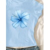 image:imageRoseSeek Girls Floral Hibiscus Graphic Tees Y2K Short Sleeve Crew Neck Casual Summer Tight ShirtCute Blue