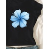 image:imageRoseSeek Girls Floral Hibiscus Graphic Tees Y2K Short Sleeve Crew Neck Casual Summer Tight ShirtFloral Black