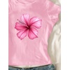image:imageRoseSeek Girls Floral Hibiscus Graphic Tees Y2K Short Sleeve Crew Neck Casual Summer Tight ShirtFloral Pink