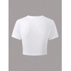image:imageRoseSeek Girls Floral Hibiscus Graphic Tees Y2K Short Sleeve Crew Neck Casual Summer Tight ShirtWhite