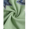 image:imageRoseSeek Girls Geometric Star Graphic Tee Tops Casual Summer Short Sleeve Crew Neck T ShirtGreen