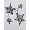 image:imageRoseSeek Girls Geometric Star Graphic Tee Tops Casual Summer Short Sleeve Crew Neck T ShirtGrey White