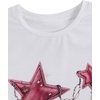 image:imageRoseSeek Girls Geometric Star Graphic Tee Tops Casual Summer Short Sleeve Crew Neck T ShirtPink Star White