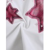 image:imageRoseSeek Girls Geometric Star Graphic Tee Tops Casual Summer Short Sleeve Crew Neck T ShirtPink Star White