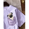 image:imageRoseSeek Girls Geometric Star Graphic Tee Tops Casual Summer Short Sleeve Crew Neck T ShirtPurple