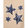 image:imageRoseSeek Girls Geometric Star Graphic Tee Tops Casual Summer Short Sleeve Crew Neck T ShirtStar Apricot