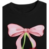image:imageRoseSeek Girls Graphic Drop Shoulder Star Print Tee Tops Short Sleeve Crew Neck Summer ShirtsBlack