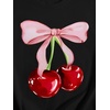 image:imageRoseSeek Girls Graphic Drop Shoulder Star Print Tee Tops Short Sleeve Crew Neck Summer ShirtsBlack