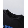 image:imageRoseSeek Girls Graphic Drop Shoulder Star Print Tee Tops Short Sleeve Crew Neck Summer ShirtsBlack and Blue