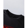 image:imageRoseSeek Girls Graphic Drop Shoulder Star Print Tee Tops Short Sleeve Crew Neck Summer ShirtsBlack and Red