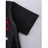image:imageRoseSeek Girls Graphic Drop Shoulder Star Print Tee Tops Short Sleeve Crew Neck Summer ShirtsBlack and Red