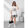 image:imageRoseSeek Girls Graphic Drop Shoulder Star Print Tee Tops Short Sleeve Crew Neck Summer ShirtsCamo White