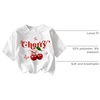 image:imageRoseSeek Girls Graphic Drop Shoulder Star Print Tee Tops Short Sleeve Crew Neck Summer ShirtsCherry White