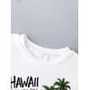 image:imageRoseSeek Girls Graphic Drop Shoulder Star Print Tee Tops Short Sleeve Crew Neck Summer ShirtsHawaii White