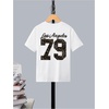 image:imageRoseSeek Girls Graphic Drop Shoulder Star Print Tee Tops Short Sleeve Crew Neck Summer ShirtsNumber White
