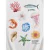 image:imageRoseSeek Girls Graphic Drop Shoulder Star Print Tee Tops Short Sleeve Crew Neck Summer ShirtsPatterned White