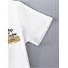 image:imageRoseSeek Girls Graphic Drop Shoulder Star Print Tee Tops Short Sleeve Crew Neck Summer ShirtsPrint White