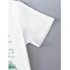 image:imageRoseSeek Girls Graphic Drop Shoulder Star Print Tee Tops Short Sleeve Crew Neck Summer ShirtsWhite and Green