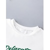 image:imageRoseSeek Girls Graphic Drop Shoulder Star Print Tee Tops Short Sleeve Crew Neck Summer ShirtsWhite and Green