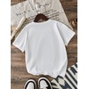image:imageRoseSeek Girls Graphic Drop Shoulder Star Print Tee Tops Short Sleeve Crew Neck Summer ShirtsWhite and Orange