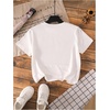 image:imageRoseSeek Girls Graphic Drop Shoulder Star Print Tee Tops Short Sleeve Crew Neck Summer ShirtsWhite and Red