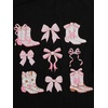 image:imageRoseSeek Girls Graphic Print Tee Shirt Round Neck Short Sleeve T Shirts Summer Cute Trendy TopsBow Black
