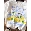 image:imageRoseSeek Girls Graphic Print Tee Shirt Round Neck Short Sleeve T Shirts Summer Cute Trendy TopsMix White and Yellow
