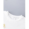 image:imageRoseSeek Girls Graphic Print Tee Shirt Round Neck Short Sleeve T Shirts Summer Cute Trendy TopsMountain White