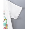 image:imageRoseSeek Girls Graphic Print Tee Shirt Round Neck Short Sleeve T Shirts Summer Cute Trendy TopsPink Beach White