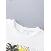 image:imageRoseSeek Girls Graphic Print Tee Shirt Round Neck Short Sleeve T Shirts Summer Cute Trendy TopsPink Beach White