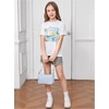 image:imageRoseSeek Girls Graphic Print Tee Shirt Round Neck Short Sleeve T Shirts Summer Cute Trendy TopsSea White